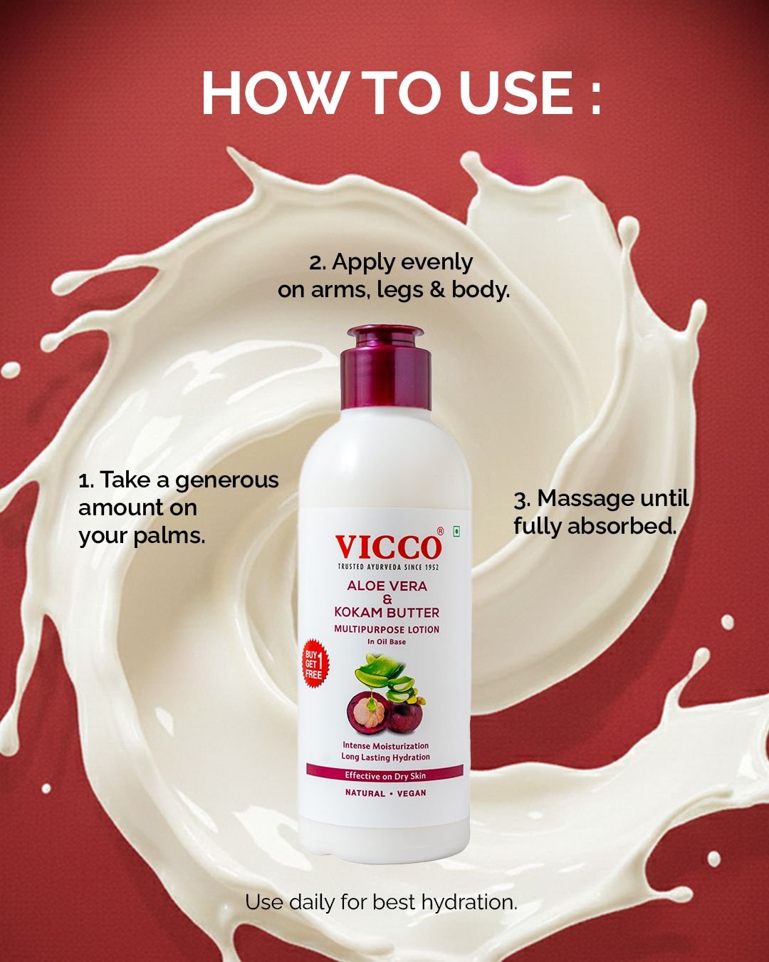 Vicco Aloe Vera & Kokam Tereyağı Çok Amaçlı Losyon