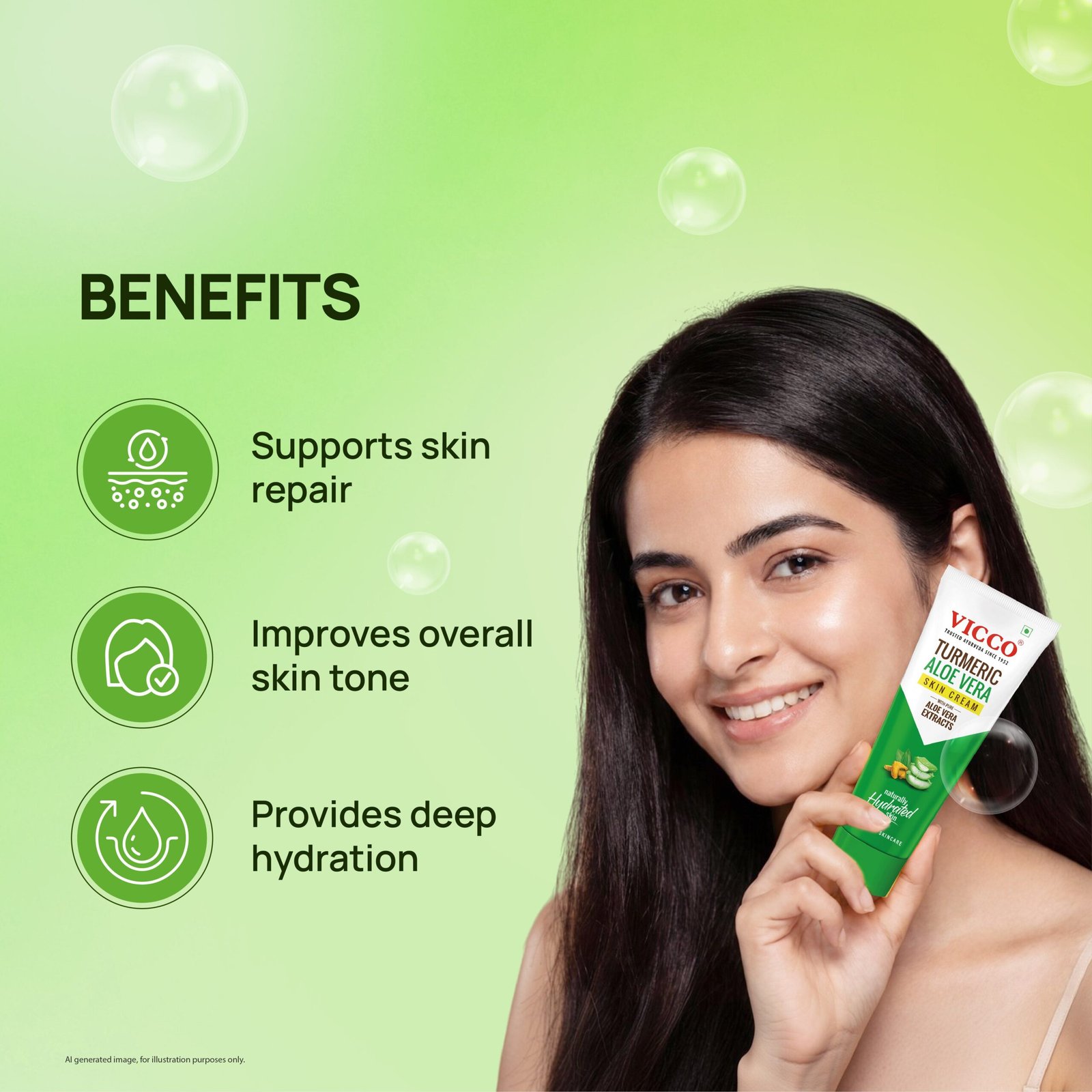 Vicco Zerdeçal Aloe Vera Cilt Kremi