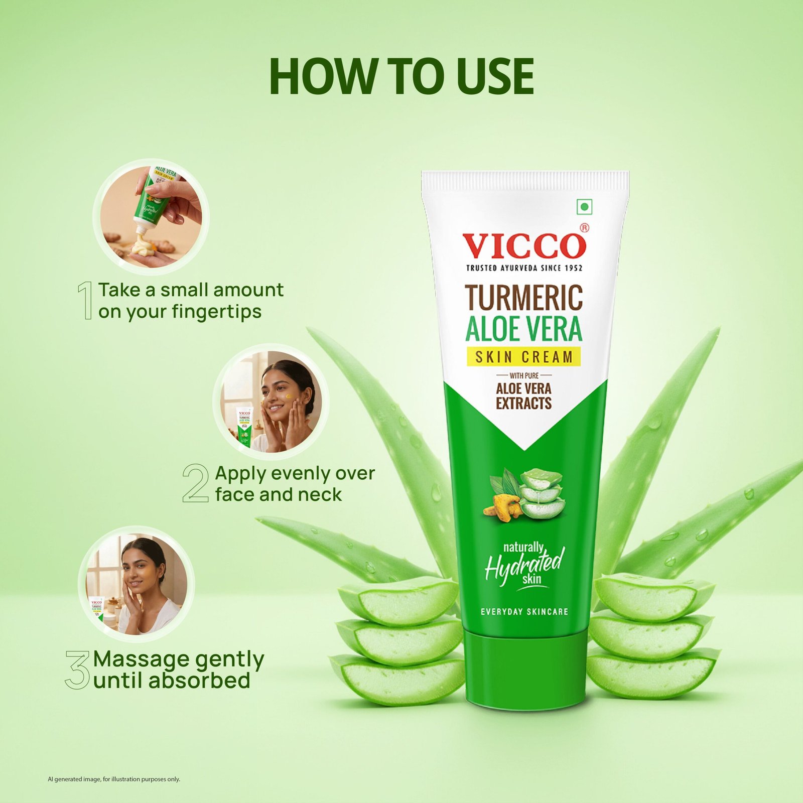 Vicco Zerdeçal Aloe Vera Cilt Kremi