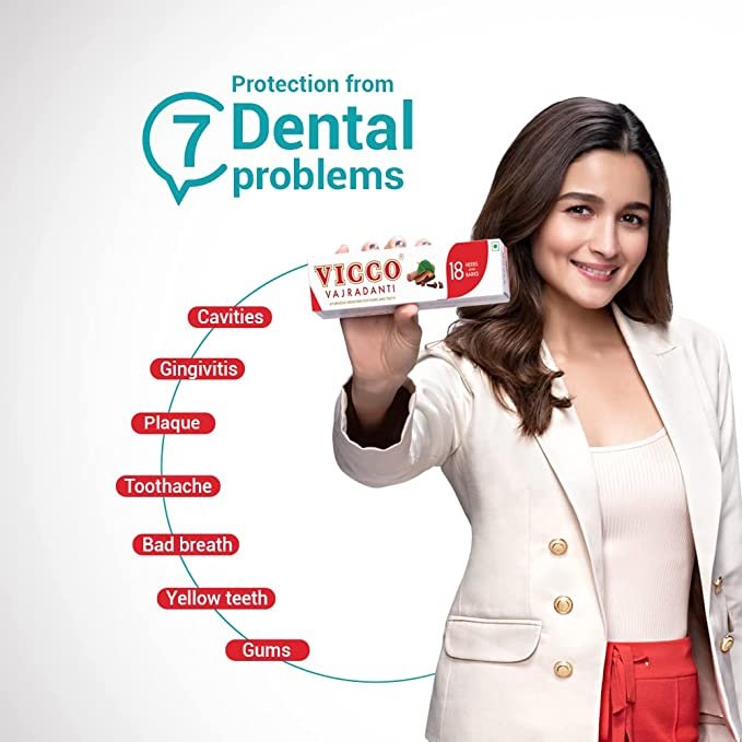 Vicco Vajradanti ezmesi - Normal200g & Saunf Aromalı 200g (4'lü paket)